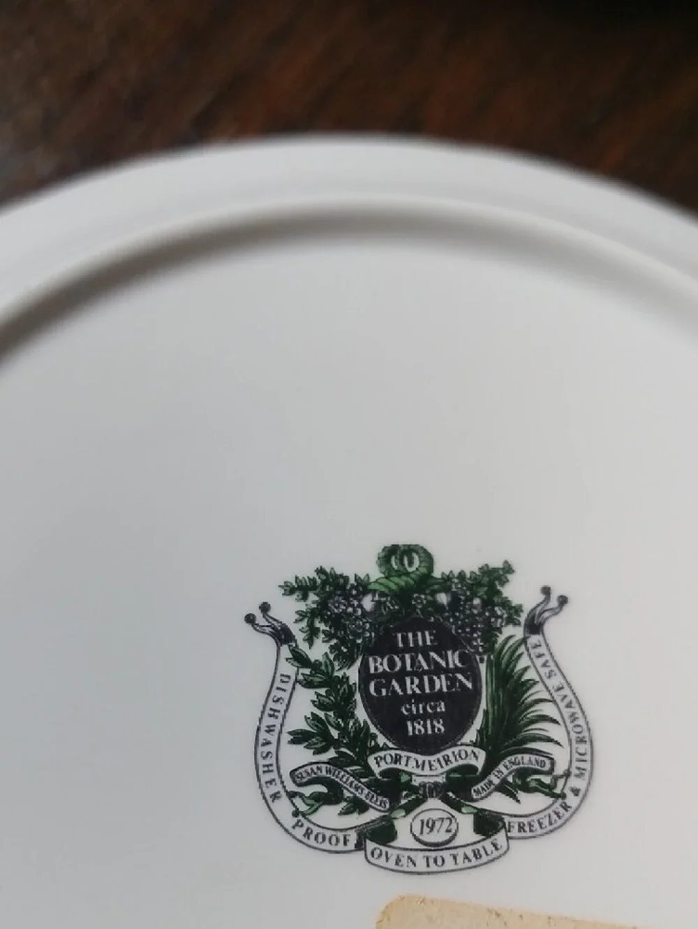 Port Meirion Botanical Cyclamen Floral Salad Plate - Pink & Green